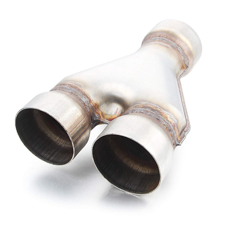 A-KARCK Exhaust Y Pipe 3" Inlet, A-KARCK 3" Outlet Y Pipe Create Dual Exhausts Withstands High Temperatures - Image 1